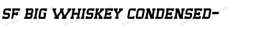 sf big whiskey condensed字体转换